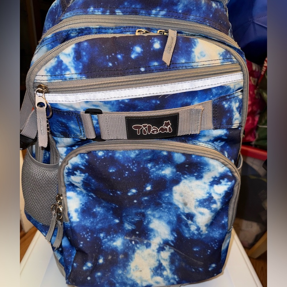 Tilami Rolling Or Shoulder Strap Backpack Purple Galaxy/Travel 12X18 Unisex